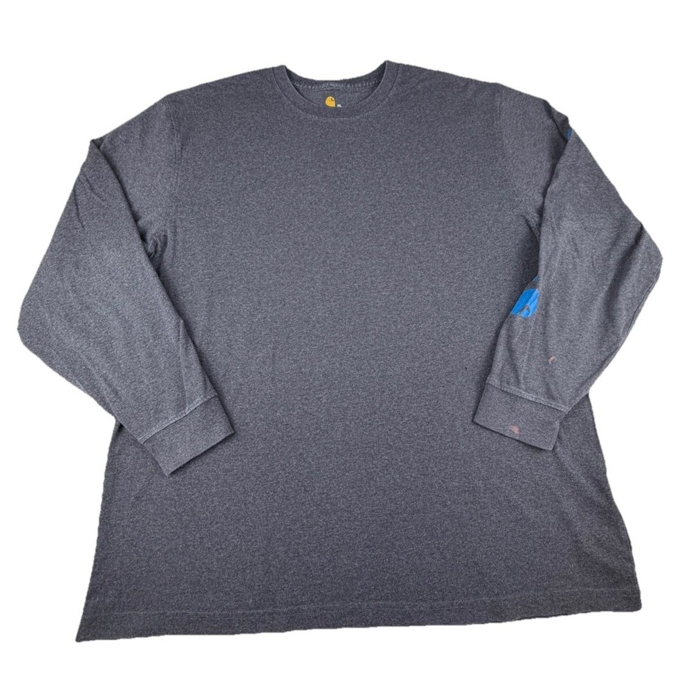 Carhartt Original Fit Mens Dark Gray/Blue Long‎ Sleeve Size Shirt Size XL